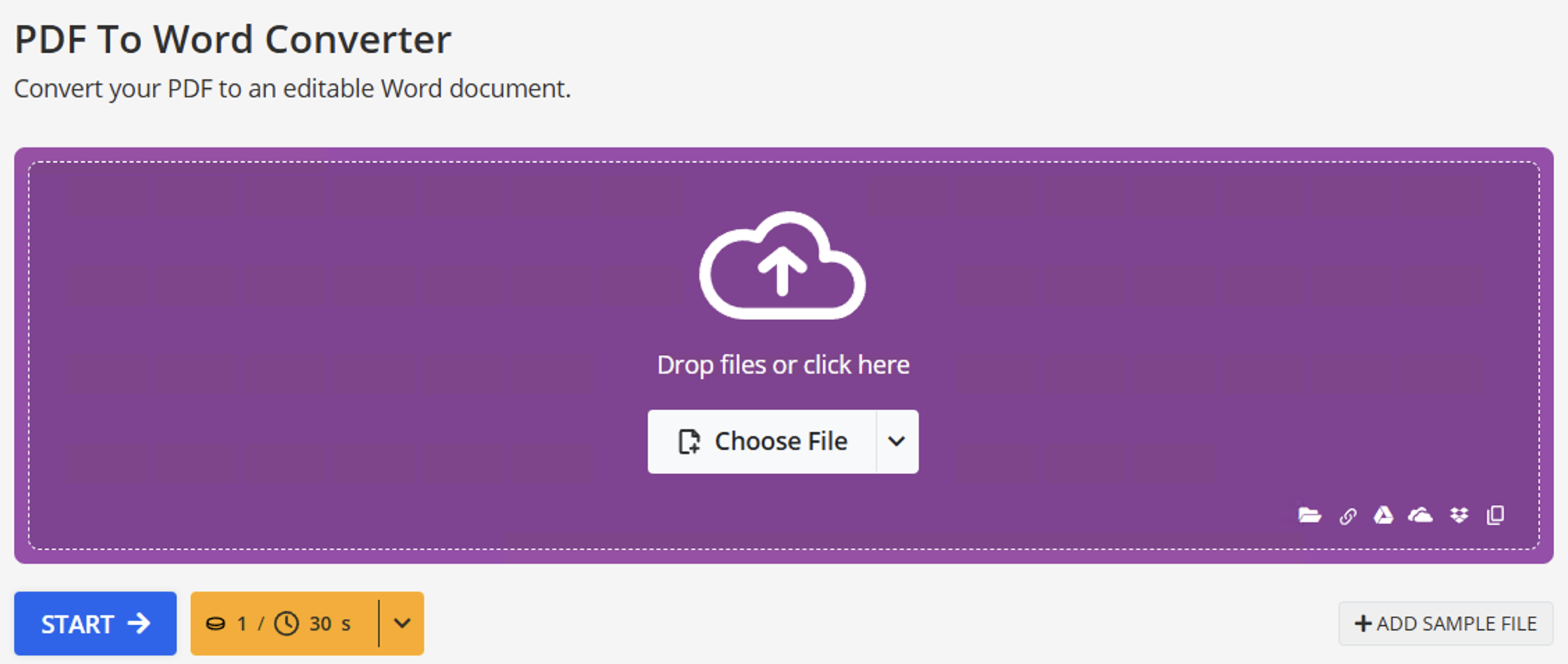 convert PDF to DOCX - pdf2go