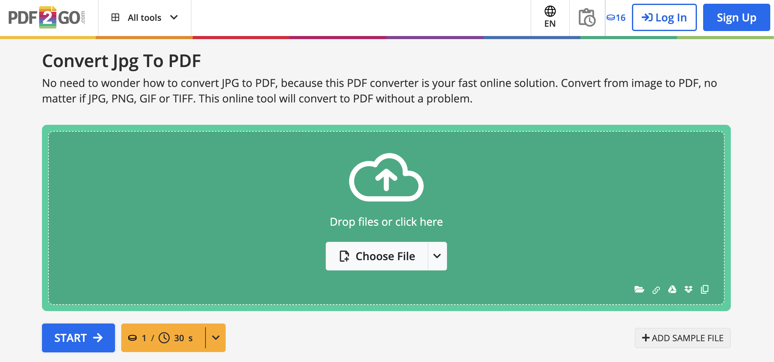 Convert JPG to PDF