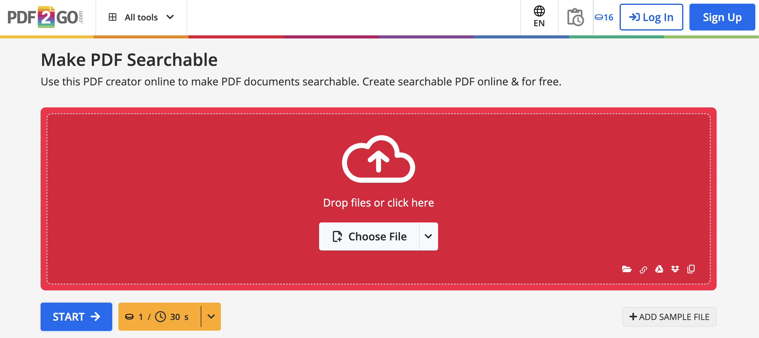 Make PDF searchable