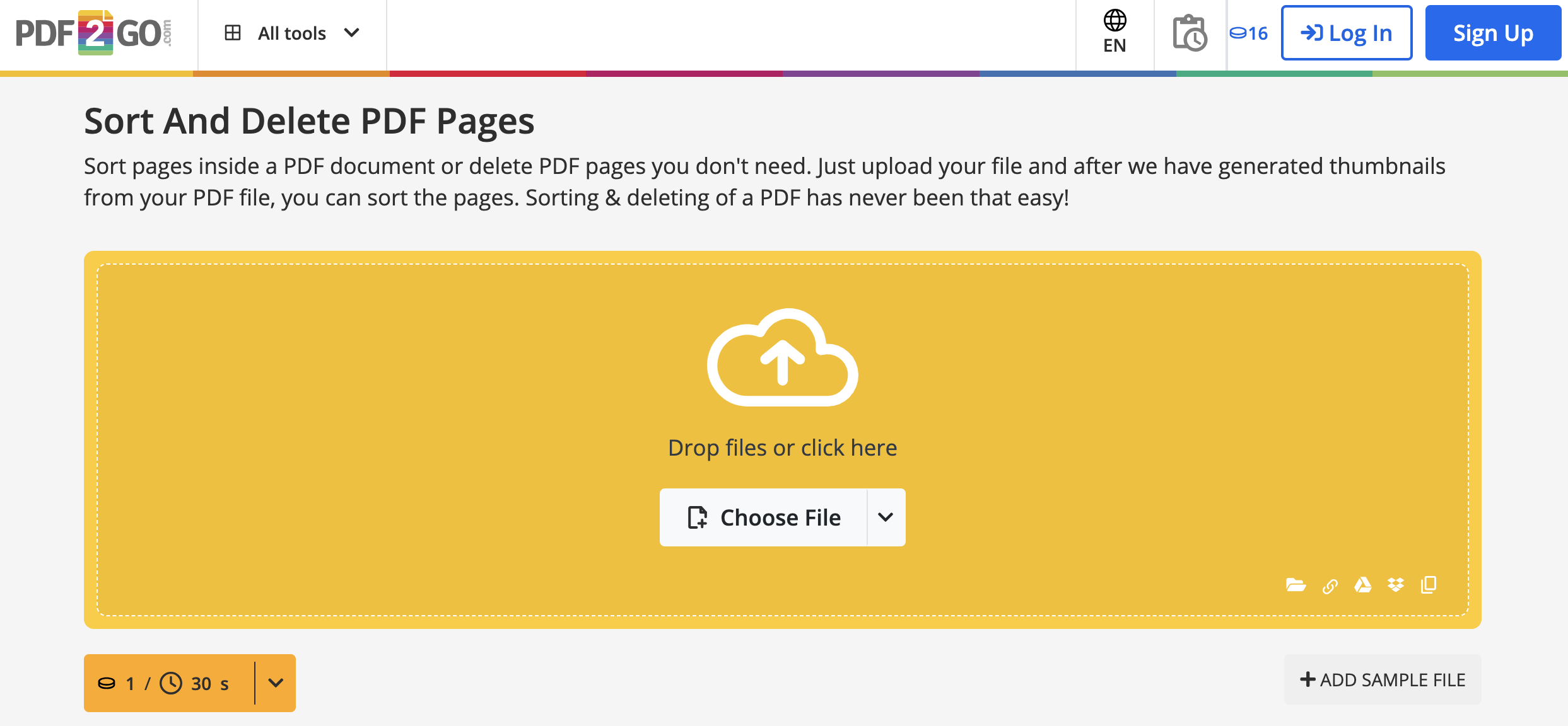 Sort and delete PDF pages